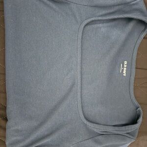 Old Navy Slate Blue Ribbed Tee
